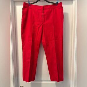 Escada Sport Lacquer Red Ankle Crop Pants Trousers Size 40 (US Size 10)